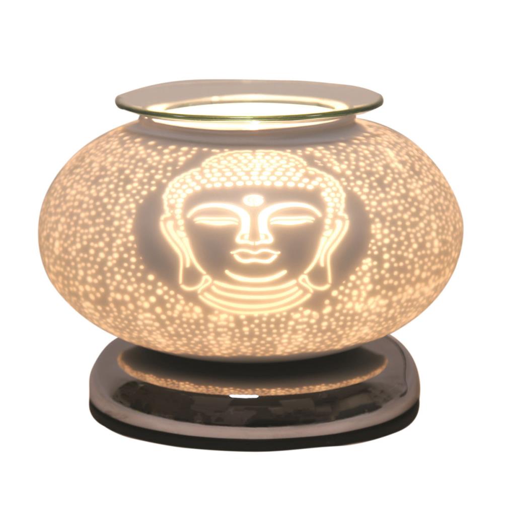 Aroma Buddha Ellipse White Satin Electric Wax Melt Warmer £18.59
